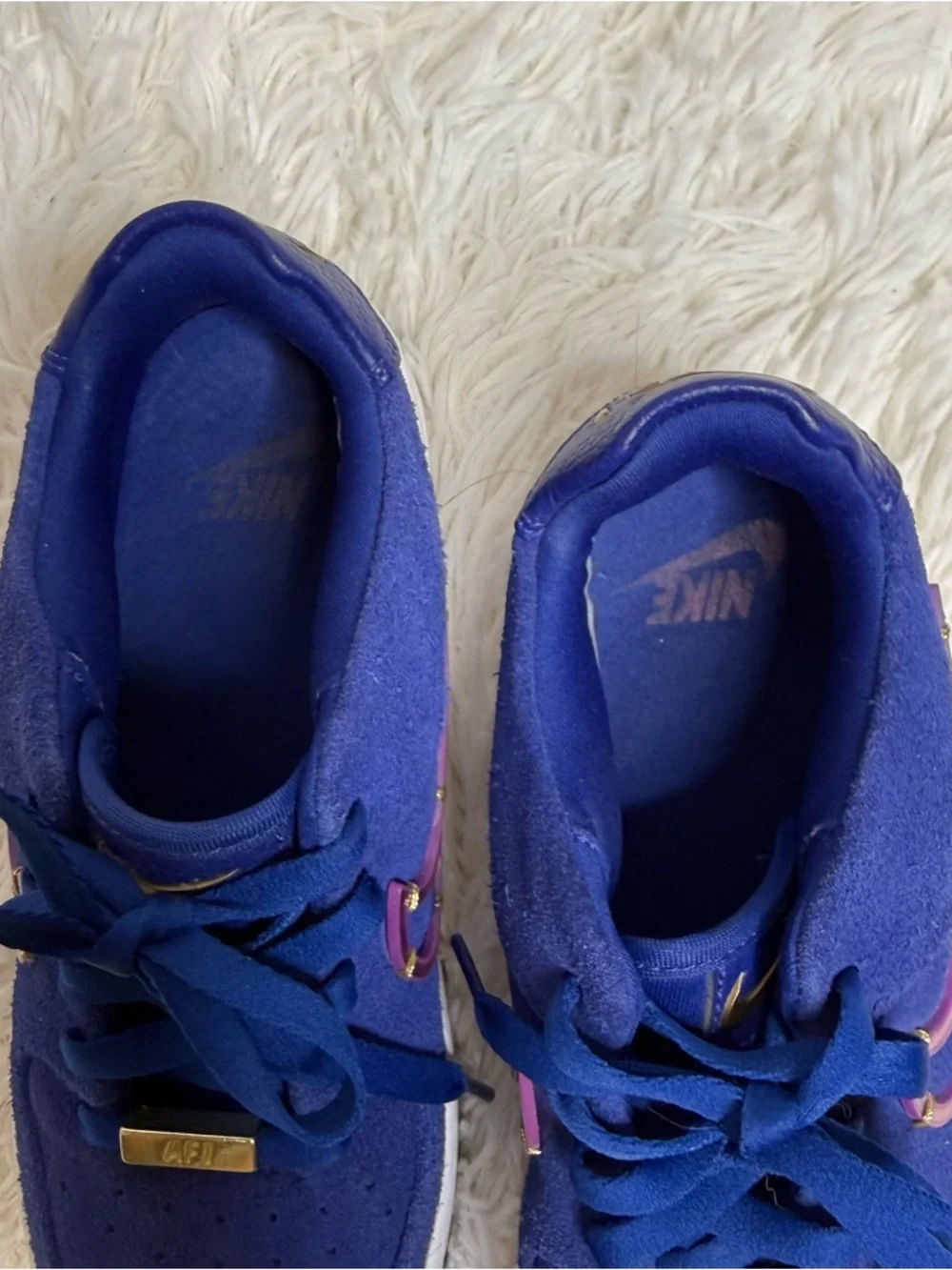 Nike Air Force 1 Sage Low LX Deep Royal Blue Suede Sneakers